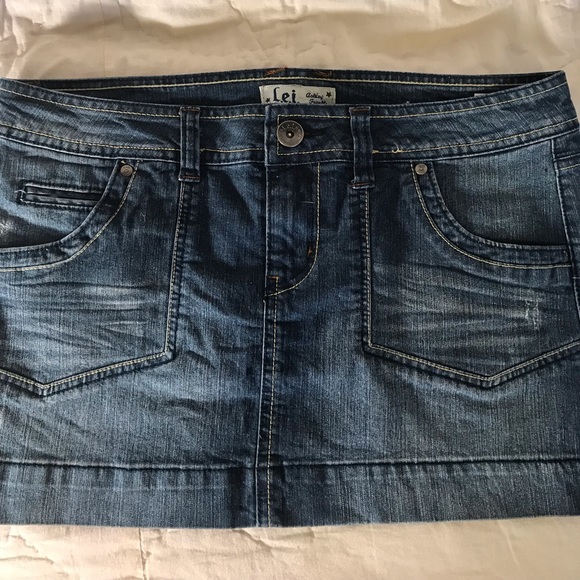 LEI mini jean denim skirt size 9 western - Picture 8 of 9